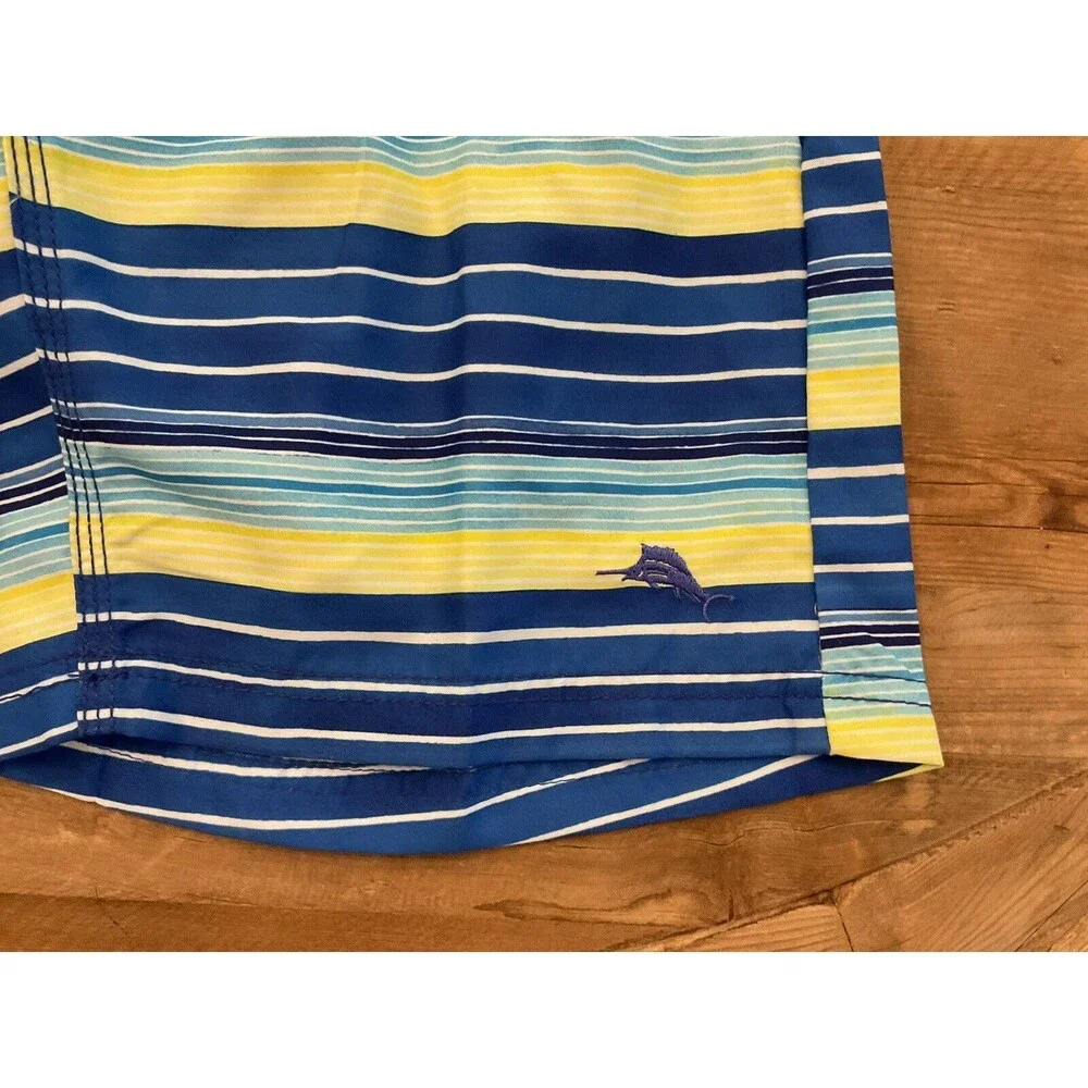 Tommy Bahama Boys Nautical Lined Swim Trunks Size‎ Youth Boys Large NWT